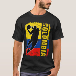 Camiseta Jogador de Bysketbyll Colombiano Bandeira Bysketby