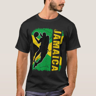 Camiseta Jogador de Bysketbyll jamaicano Flag Bysketbyll