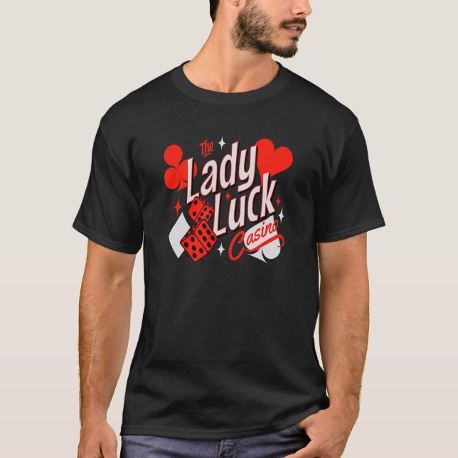 Camiseta Jogador de Cartão de 50 Casino Lady Luck Rockabill (Frente)