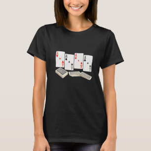 Camiseta Jogador de Cartas de Pôquer Jogo de Cartas 2