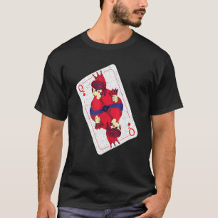 Camiseta Jogador de Cartões de Jogo da Rainha, Texas, Em
