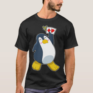 Camiseta Jogador de cartões de pôquer Penguin