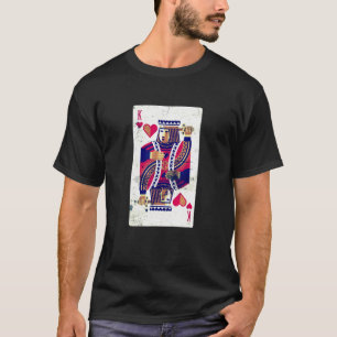 Camiseta Jogador De Cartões Do Poker Casino King Of Hearts