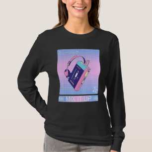 Camiseta Jogador de Cassete Walkman 80s japonês Otaku Ae