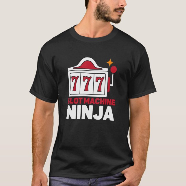 Camiseta Jogador de cassetes Ninja do cassino Ninja (Frente)