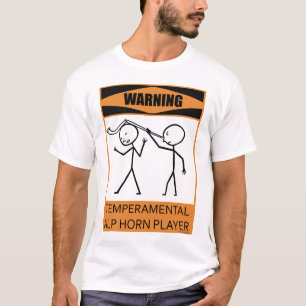 Camiseta Jogador de chifre Temperamental de advertência do