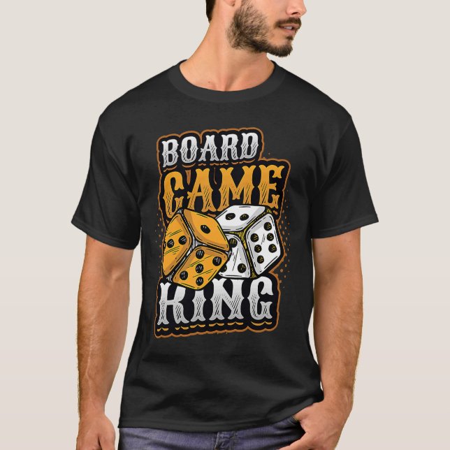 Camiseta Jogador de Conselho do jogo King Dice Tabletop (Frente)