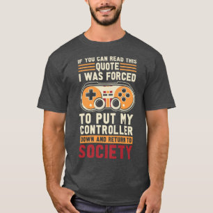 Camiseta Jogador de controladora de vídeo para jogos com Vi