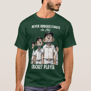 Camiseta Jogador de críquete antigo