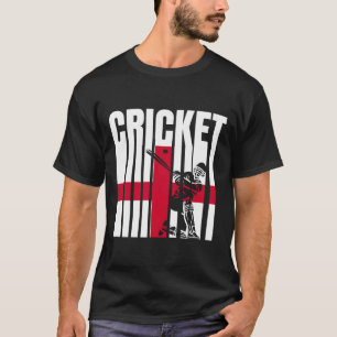 Camiseta Jogador de críquete Bandeira inglesa 