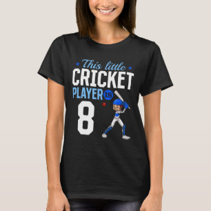 Camiseta Jogador de críquete de 8º aniversário