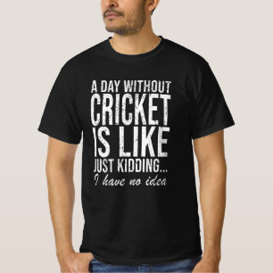 Camiseta jogador de críquete Engraçado Dando Presente