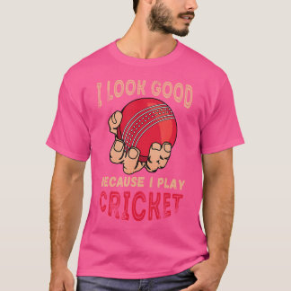 Camiseta Jogador De Críquete Eu Pareço Bom Batsman Cricket 