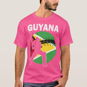 Camiseta Jogador de críquete guianense fãs de críquete guia