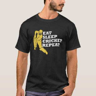 Camiseta Jogador de críquete Repetir Críquete do Cricketer