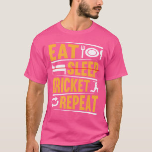 Camiseta Jogador de críquete Reproduzindo Jogador de Críque