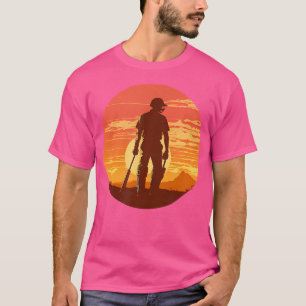 Camiseta Jogador de críquete Sunset