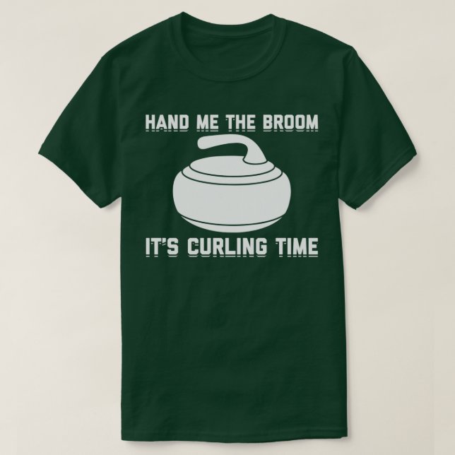 Camiseta Jogador de Curling Ideias de Presente Curler Team  (Frente do Design)