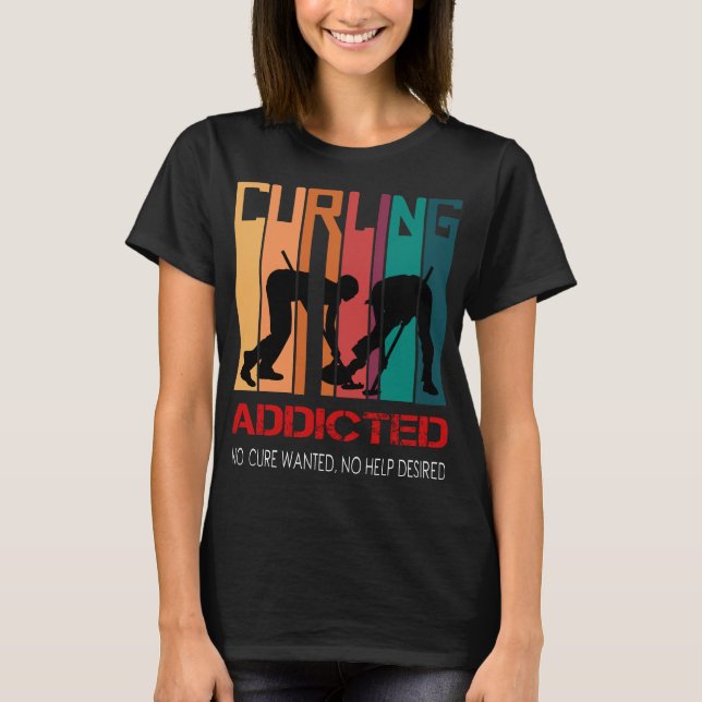 Camiseta Jogador De Curva-Vinho De Inverno Curler (Frente)