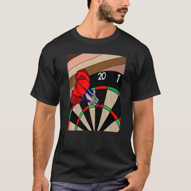 Camiseta Jogador de dardos com dardos (Frente)