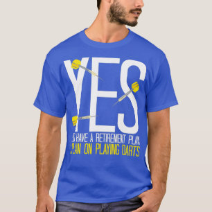 Camiseta Jogador de dardos do plano de aposentadoria
