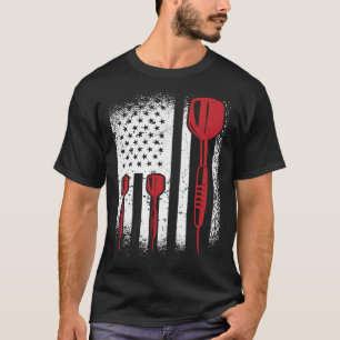 Camiseta Jogador de Dardos Gráfico EUA Dardos Alvo da Mira