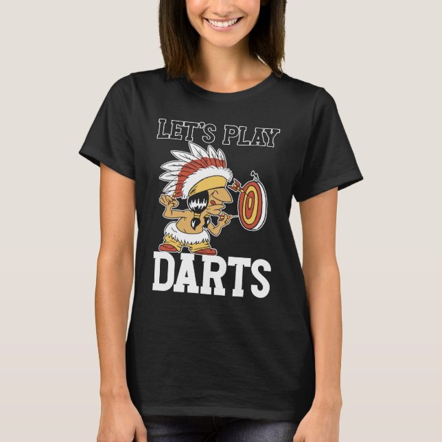 Camiseta Jogador de dardos nativo da Placa de dardos do vam (Frente)