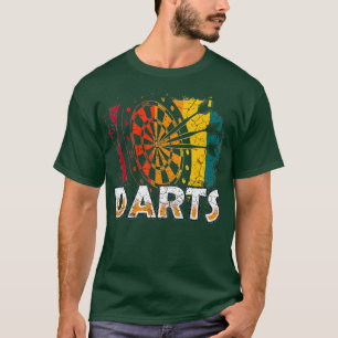 Camiseta Jogador de Dart Engraçado da Vintage