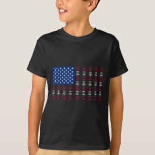Camiseta Jogador de Disco Golfe da Bandeira Americana Homen