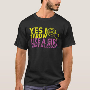 Camiseta Jogador De Disco Sim Eu Jogo Como Uma Menina De Di