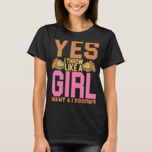 Camiseta Jogador De Disco Sim Eu Jogo Como Uma Menina De Di