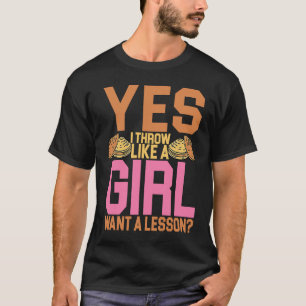 Camiseta Jogador De Disco Sim Eu Jogo Como Uma Menina De Di