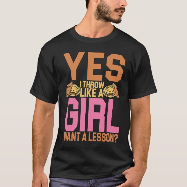 Camiseta Jogador De Disco Sim Eu Jogo Como Uma Menina De Di (Frente)