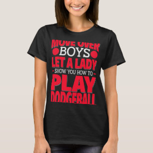 Camiseta Jogador de Dodgeball feminino jogue sobre meninos 