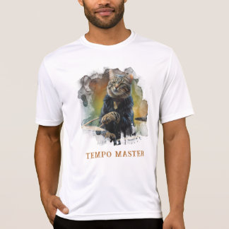 Camiseta *~* Jogador de DRUM Cat AP91 Legal do Percussionis