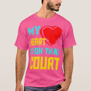 Camiseta Jogador De Esportes De Basquete Meu Coração Está N