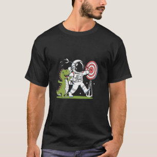 Camiseta Jogador de Esportes de Jogo de Dardo de Astronauta