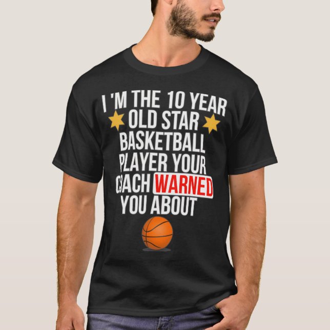 Camiseta Jogador de estrelas clássico de basquete com 10 an (Frente)