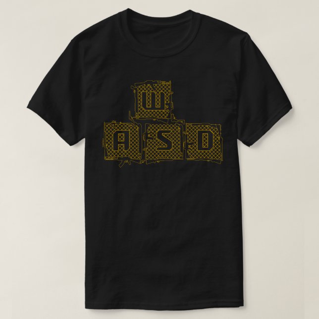 Camiseta Jogador de FPS WASD para jogos PC (Frente do Design)