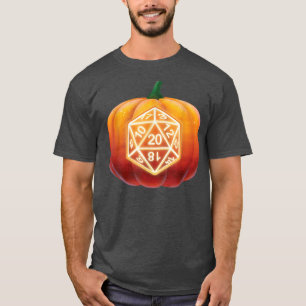 Camiseta Jogador de Função de Pumpkin RPG de Halloween de D