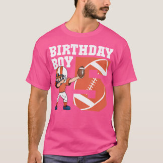 Camiseta Jogador De Futebol 5 Birthday Dabbing 5 Anos O