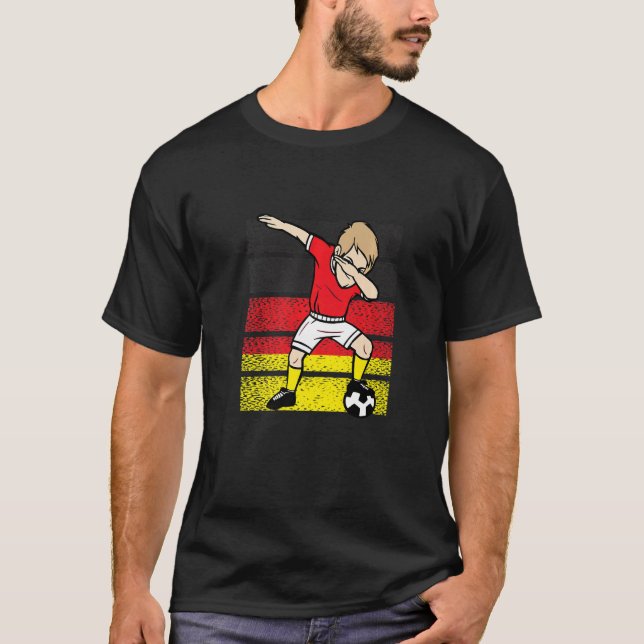 Camiseta Jogador de futebol alemão de tabulação (Frente)