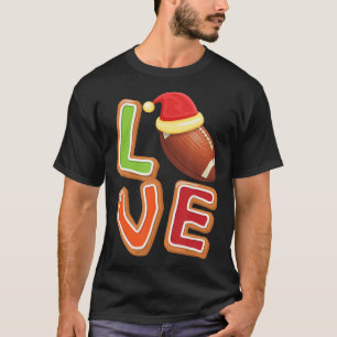 Camiseta Jogador De Futebol Ama O Esportes Fofos De Natal X