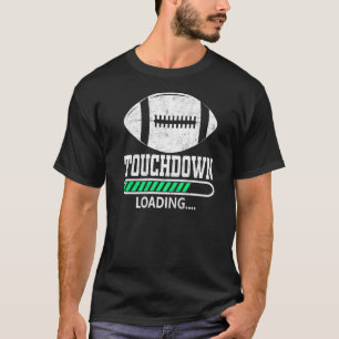 Camiseta Jogador de Futebol Americano a Carregar Touchdown