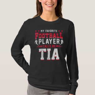 Camiseta Jogador De Futebol Americano De Fã De Esportes Tia