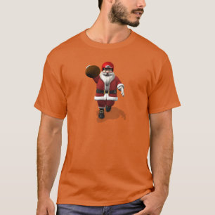 Camiseta Jogador de futebol americano de Papai Noel