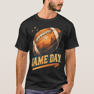 Camiseta Jogador de futebol americano do dia do jogo equipe