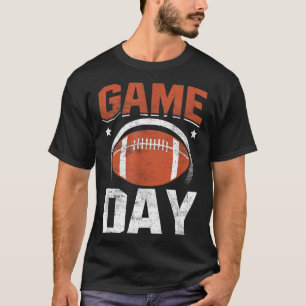 Camiseta Jogador de futebol americano do dia do jogo técnic