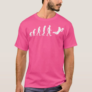 Camiseta Jogador de futebol americano engraçado na evolução