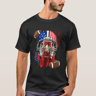 Camiseta Jogador de Futebol Americano Frango Patriótico Fra